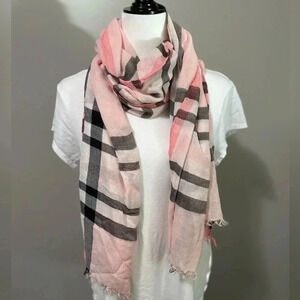 Fraas Pink Plaid Scarf